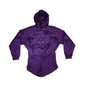NILS Ski Jacket Womens 10 Full Zip Skiwear Coat Blue Purple Pockets